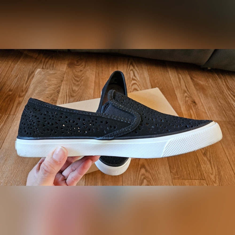 Sperry Seaside Perf Emboss Blk Women's Size 8.5 (… - image 3